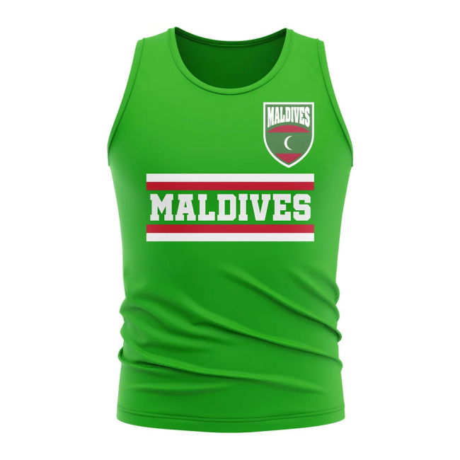 Top-Tier Maldives Core Football Country Sleeveless Tee (Green)