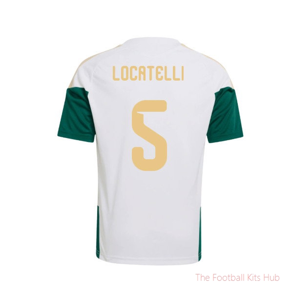 2026-2027 Italy Training Jersey (White) - Kids (Locatelli 5)