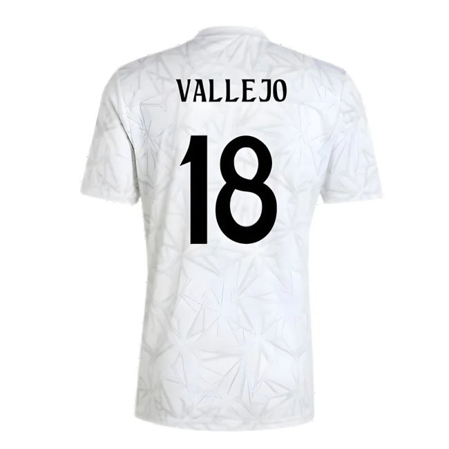 2024-2025 Real Madrid Pre-Match Shirt (White) (Vallejo 18) - Ultras...