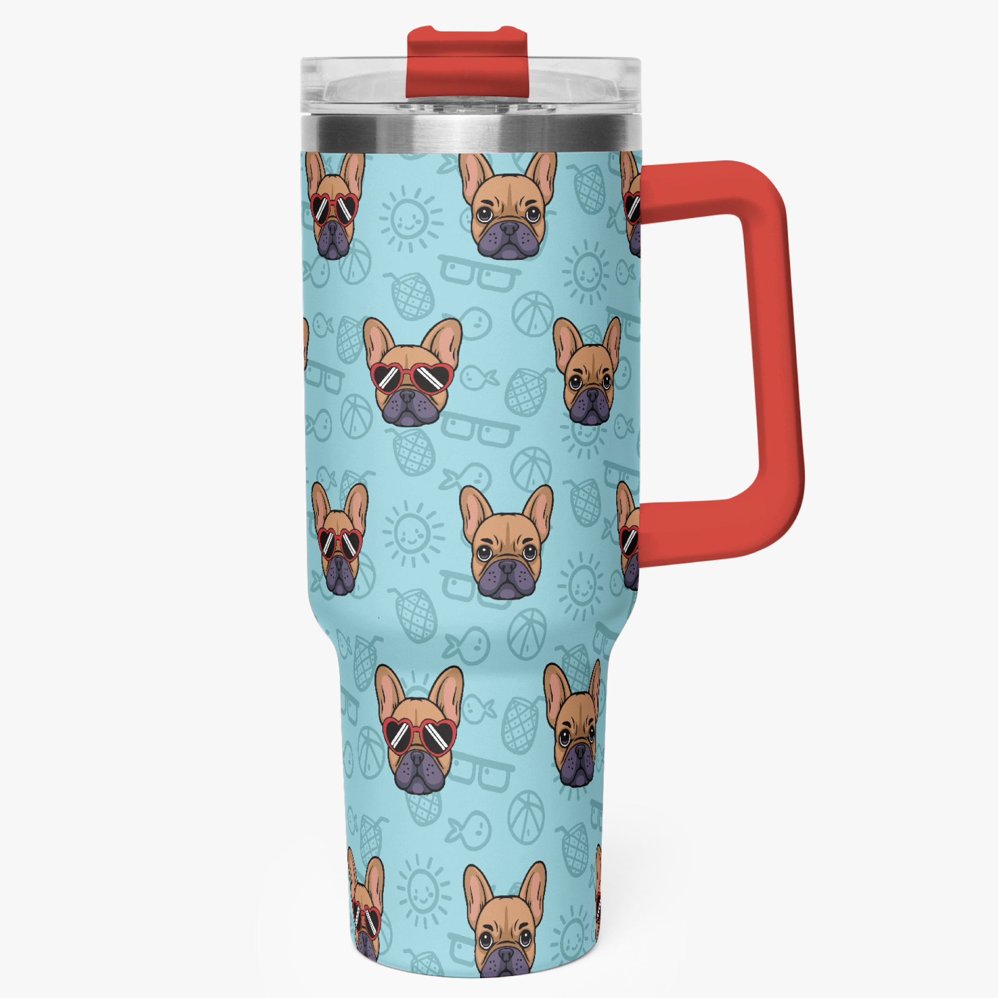 French Bulldog Luca Car Tumbler Cup Essential Dog Supply