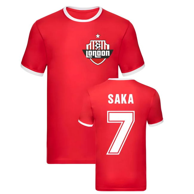 Bukayo Saka Arsenal Ringer official style T-Shirt (Adult
