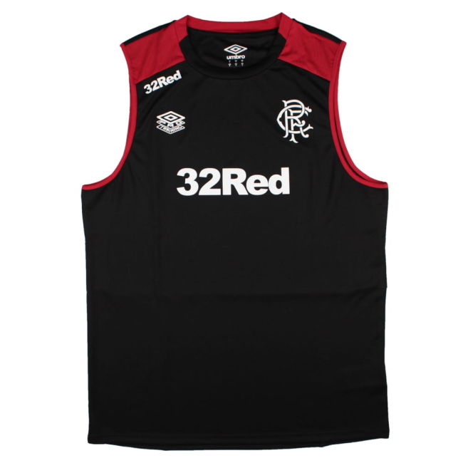 Authentic 2025-2026 Rangers Pro Training Sleeveless Tee (Caviar) (Y...