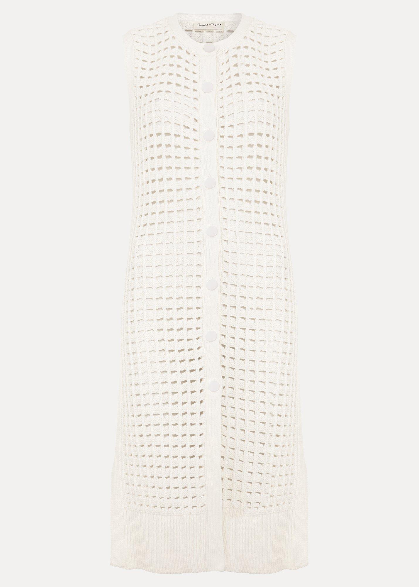 Polly Longline Crochet Cardigan