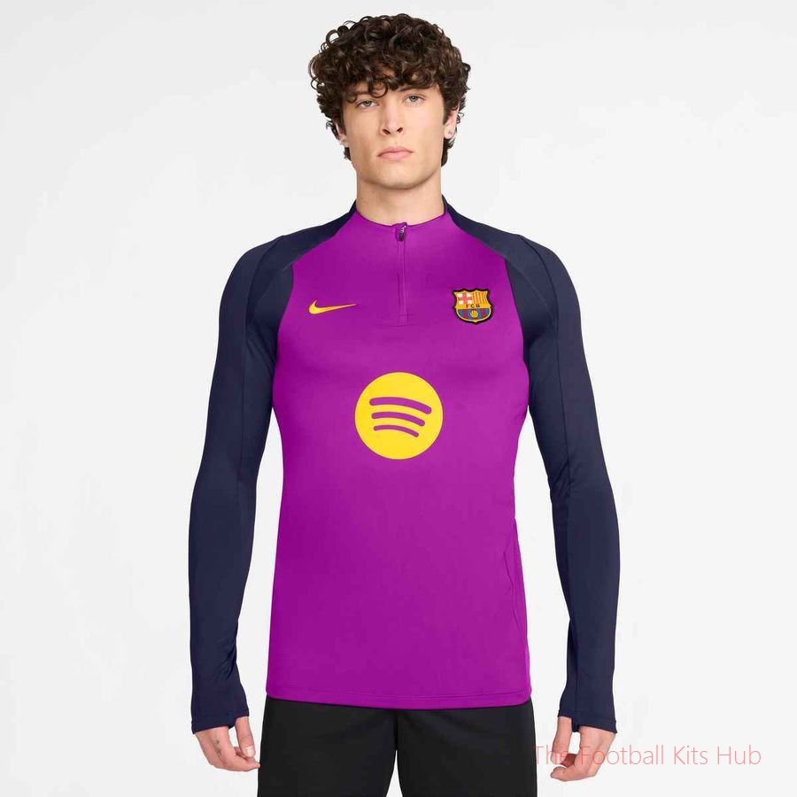 Barcelona Training Shirt Dri-FIT Strike Drill - Vivid Purple/Midwest Gold