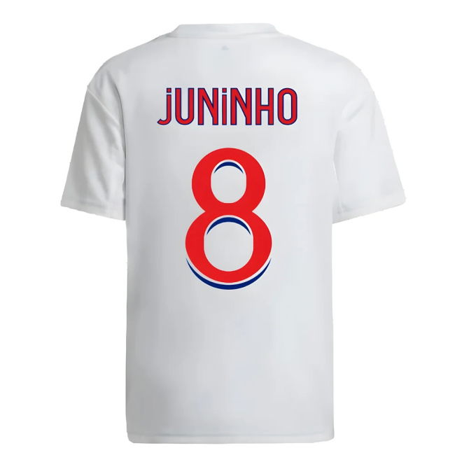Pro Series Lyon Olympique Lyon Home Shirt Kids Juninho #8 Fresh Lo...