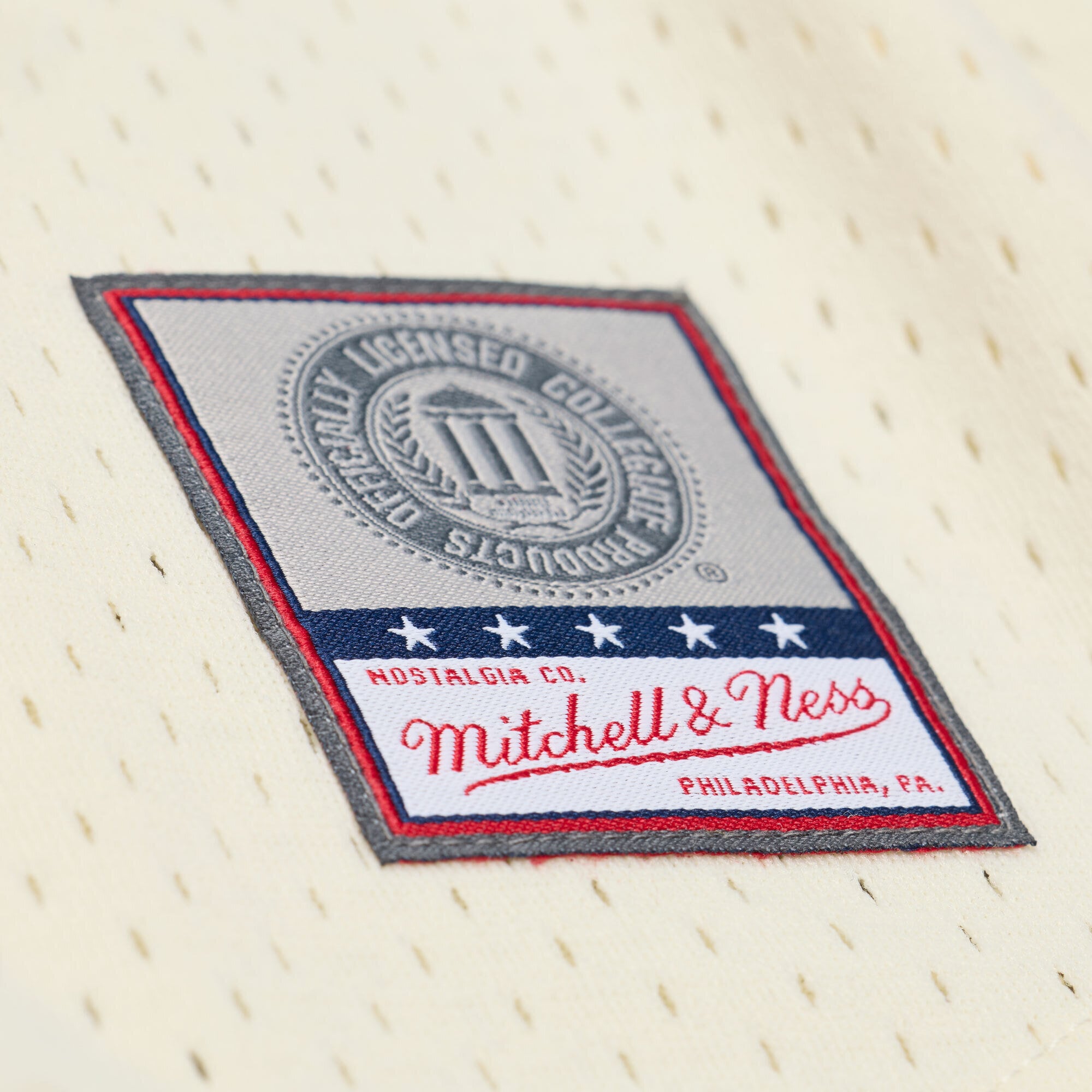 [NJP] North Carolina Tar Heels Mesh Button-Up Batting Practice Baseball Jersey - Cream