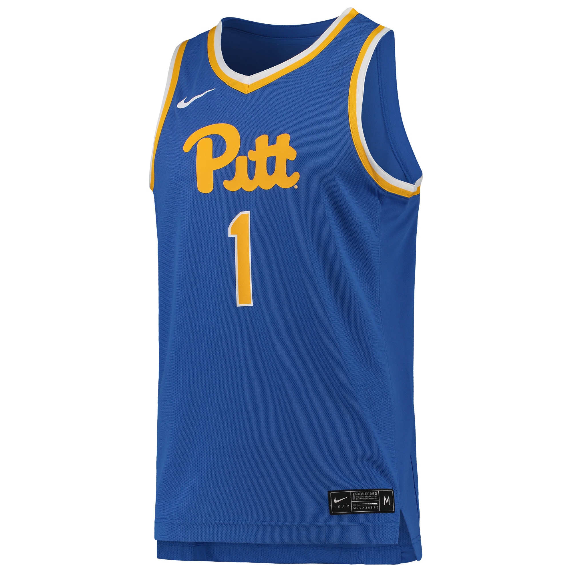 [DDG] Pitt Panthers Team Replica Basketball Jersey - Royal