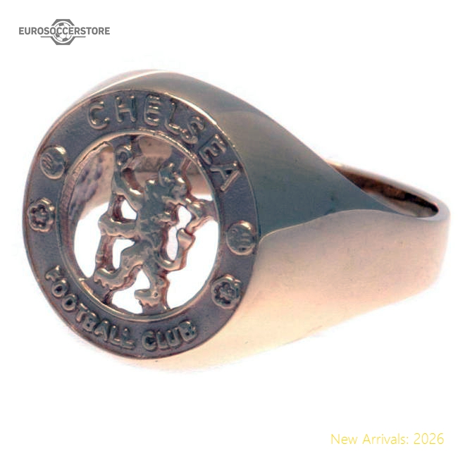 Official Chelsea Fc 9ct Gold Crest Ring Large - Premium Quality