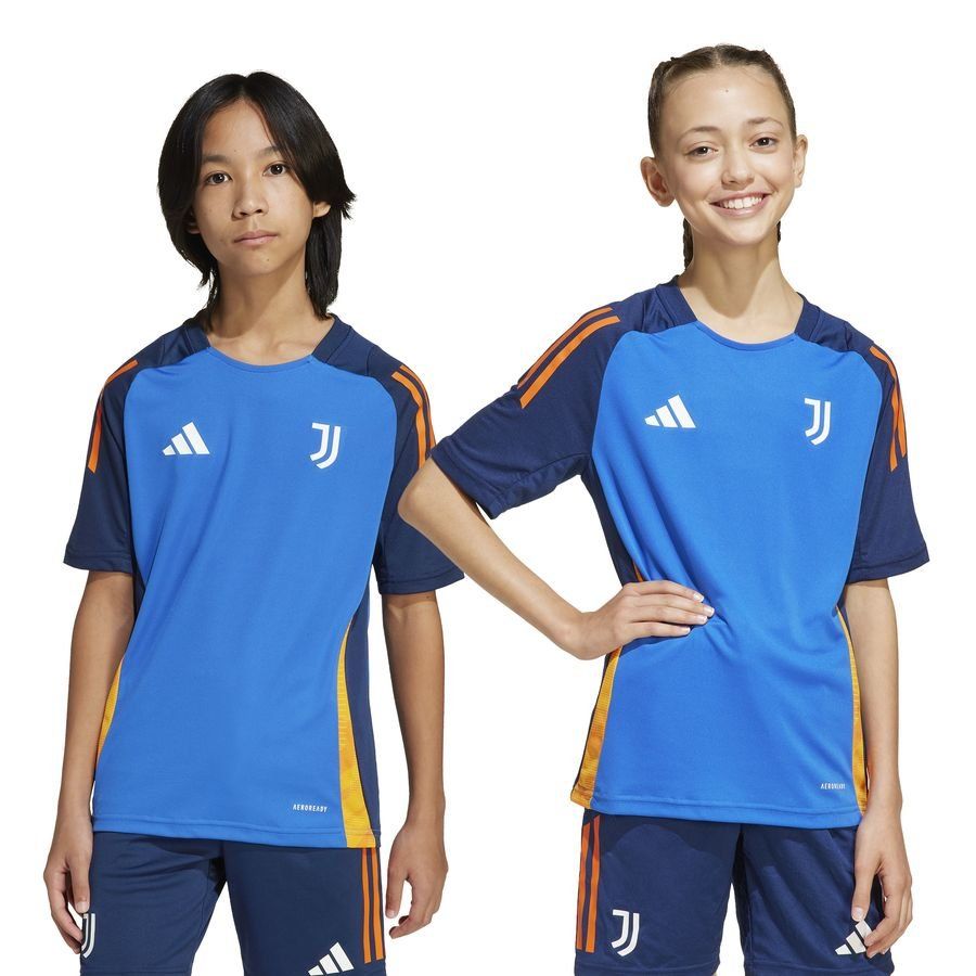 Juventus Training T Shirt Tiro 24 Blue Kids In Multiple Adult Sizes