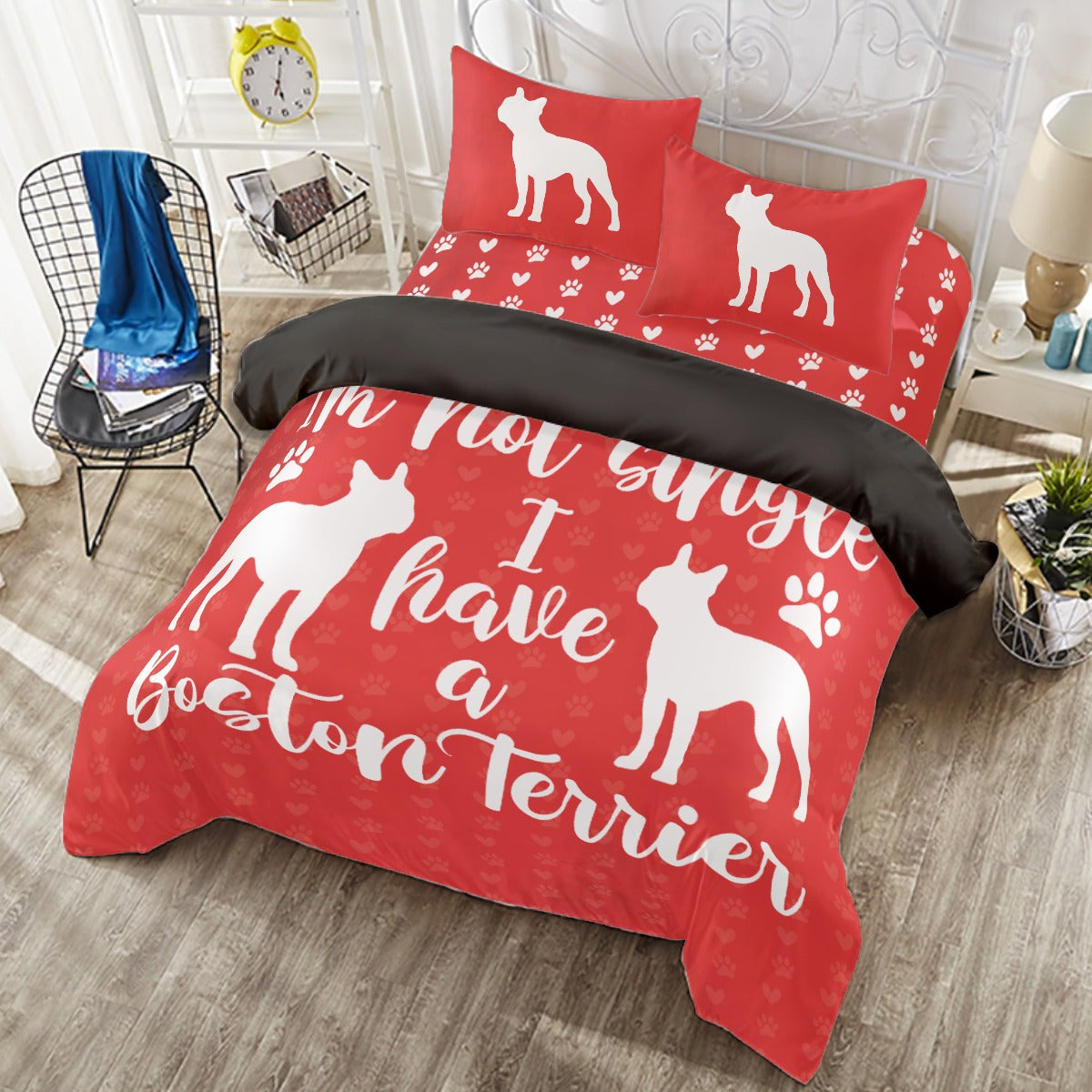 - Breed-specific Duvet Cover Set For Boston Terrier Lovers Summer Wear