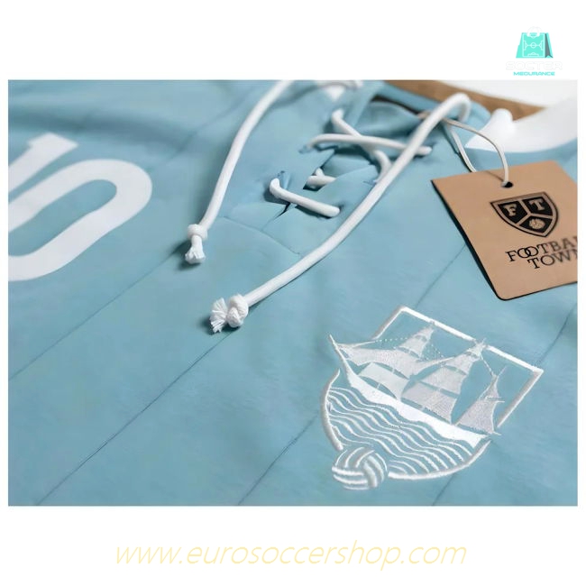 Manchester Blues Retro Shirt with Laces The Ship