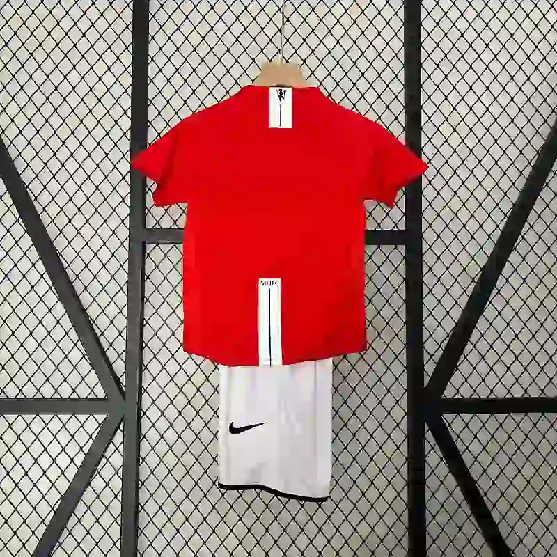 2007-2008 Kids Manchester United Jersey retro kit