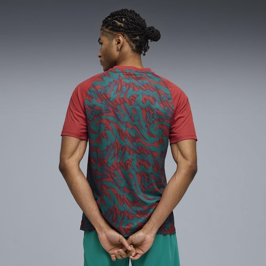 Portugal Training T-Shirt Pre Match World Cup 2026 - Club Red/Green Lagoon