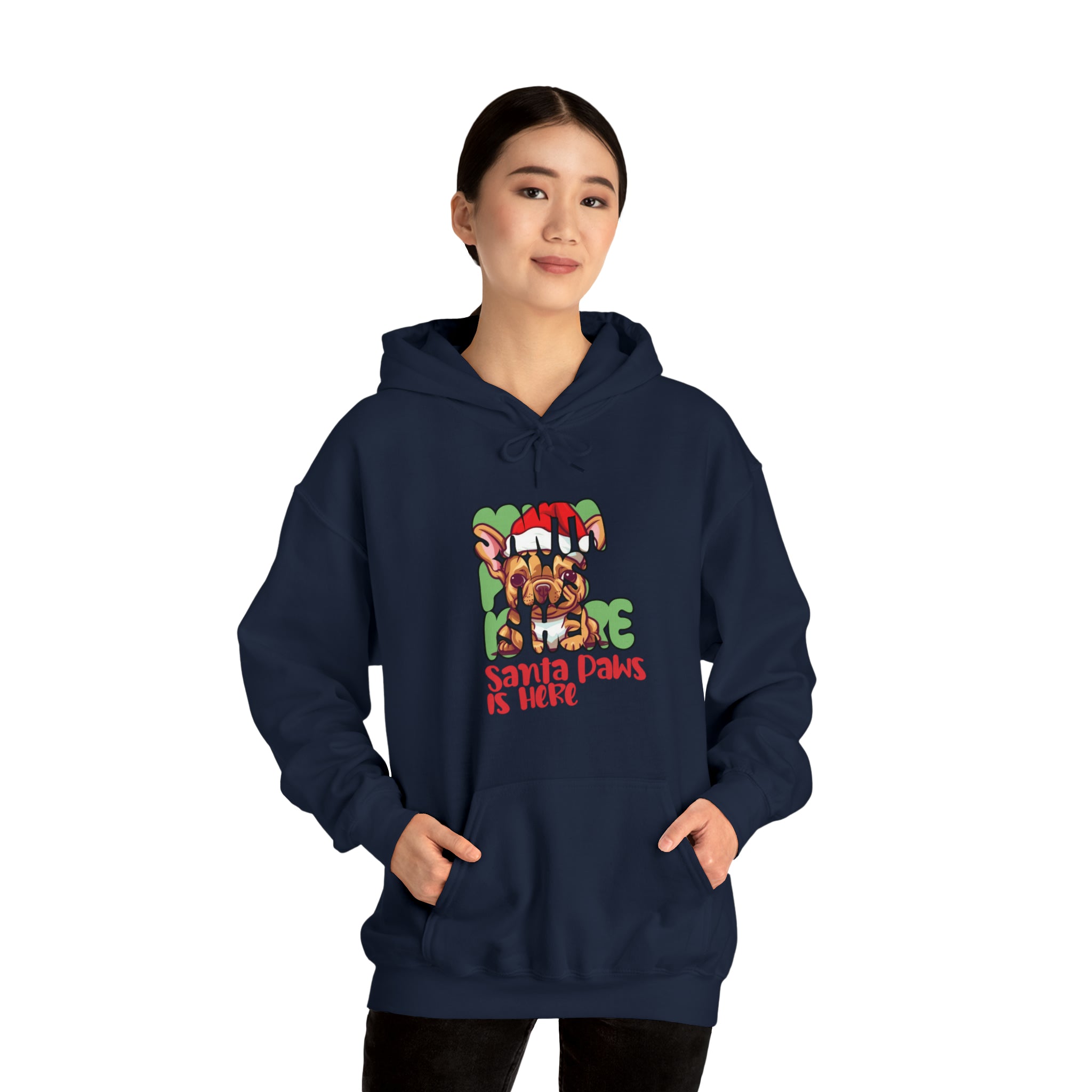 Pet-Lover Culture-Inspired Santa Paws Unisex Hoodie for Daily Life