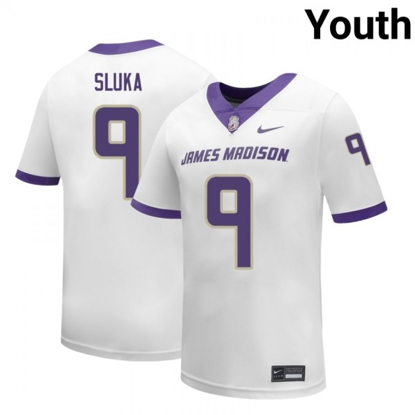 Youth Elite Program #9 Matthew Sluka White Game-day Ready Jersey