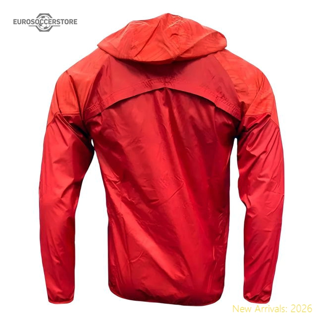 Official Supporter 2020-2021 Ac Milan Warmup Jacket (Red)
