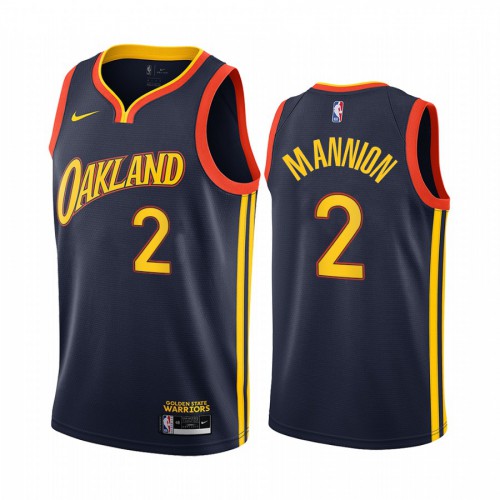 Golden State #2 Nico Mannion Elite 2020 City NBA Jersey - Gold