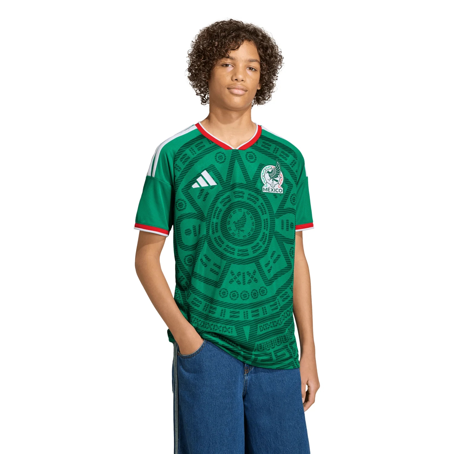 Mexico 2026 Youth Home Jersey | Kids Football Shirt Climacool Green Kit