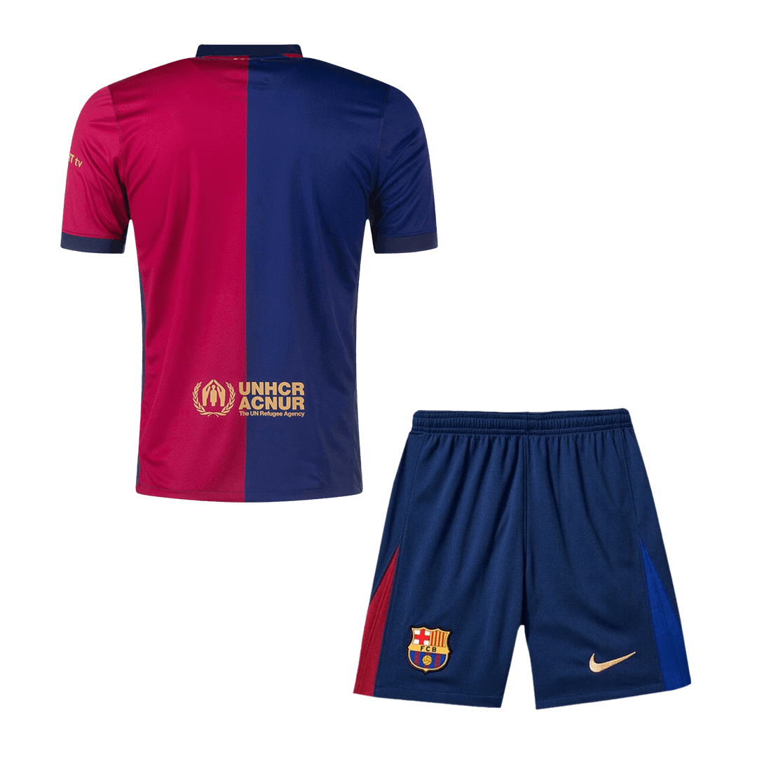Barcelona Home  Soccer Jersey Kit(Jersey+Shorts) 2024/25 Authentic Kit