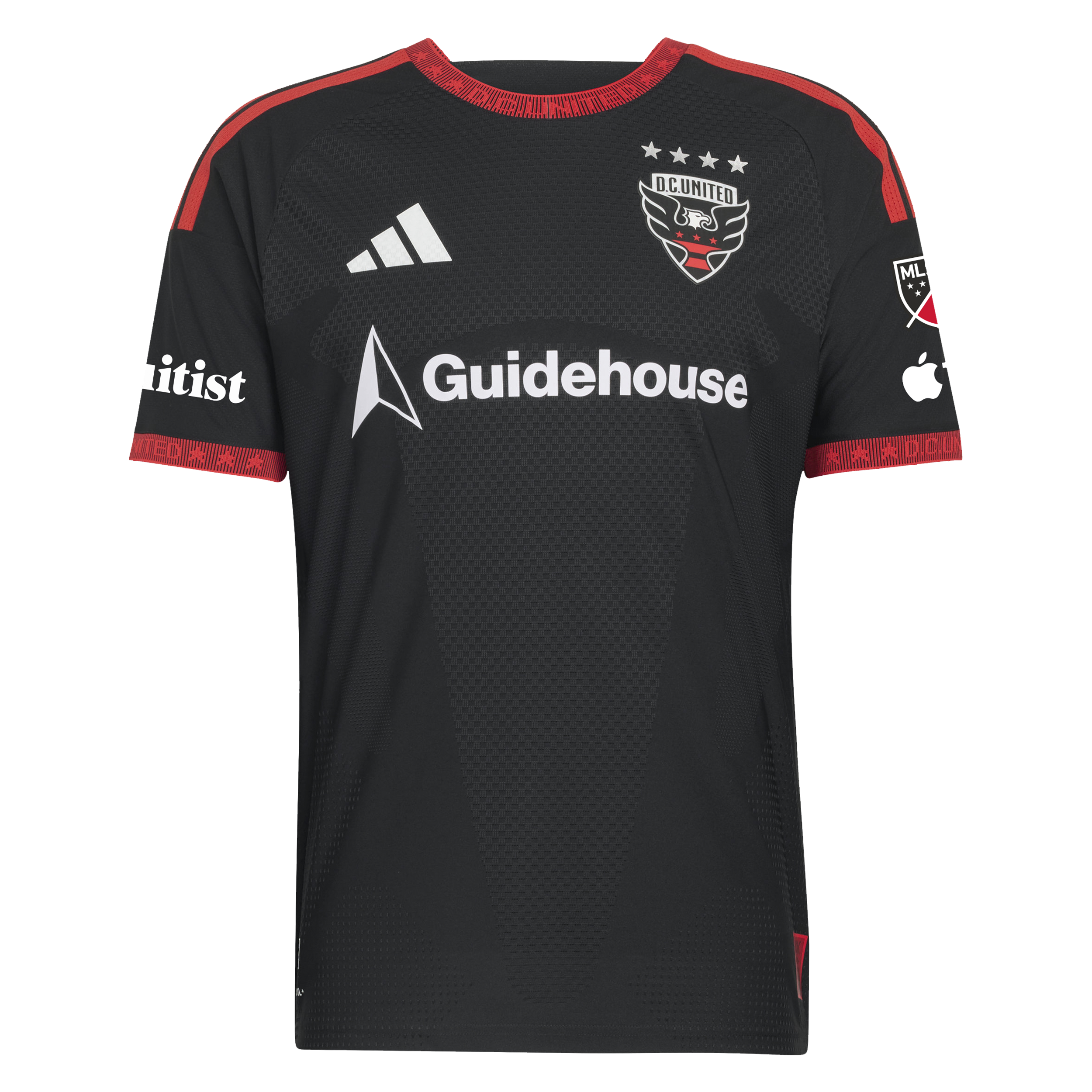 [JED] D.C. United 2026 Black-and-Red Kit On-Field Authentic Patch Jersey - Black