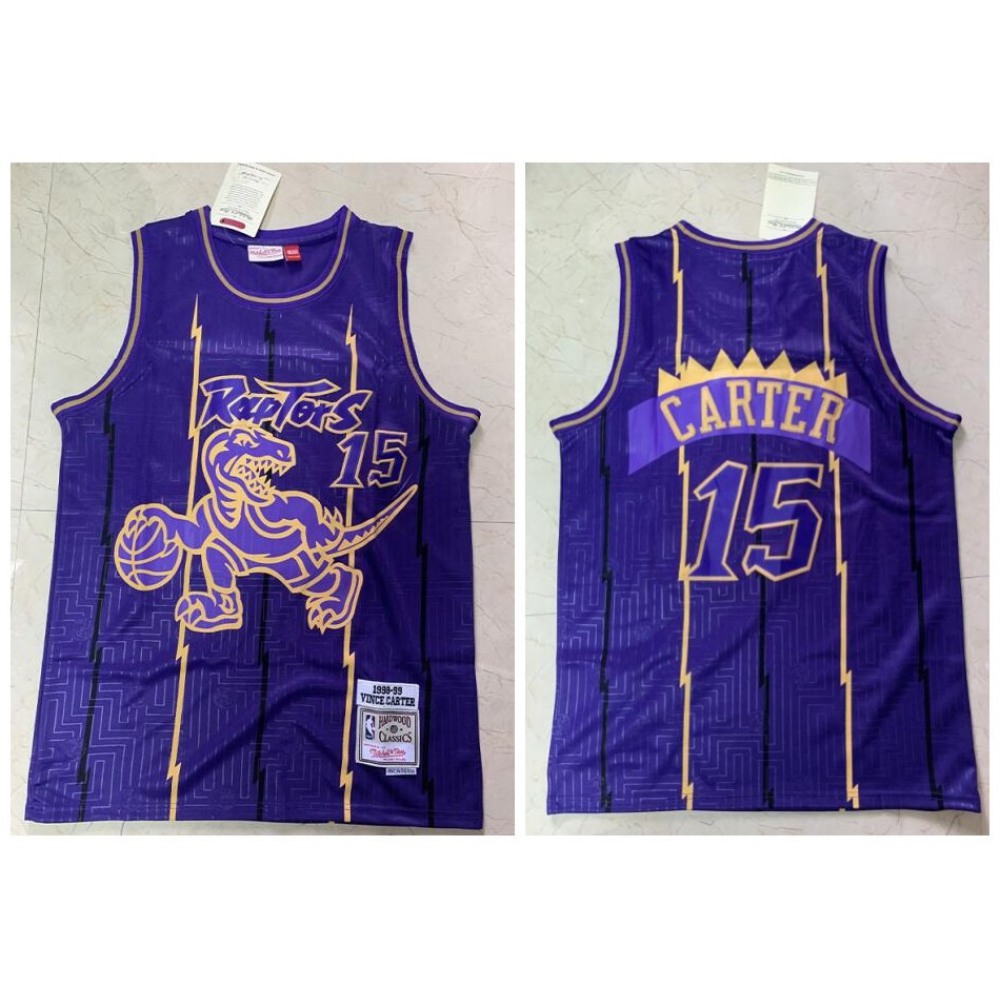 Game Day Value Men's TOR #15 Vince Purple Basketball Jersey