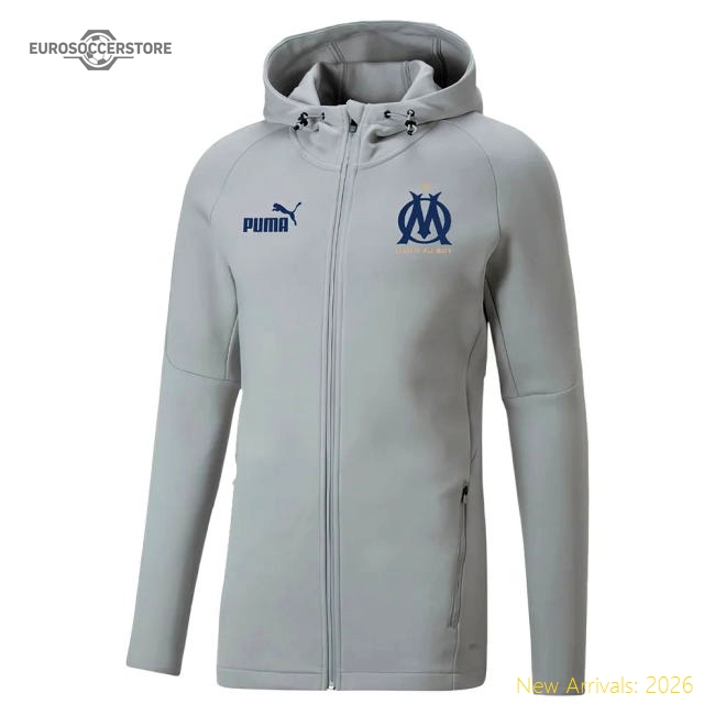 Authentic 2022-2023 Marseille Casuals Hooded Jacket (Harbor Mist)