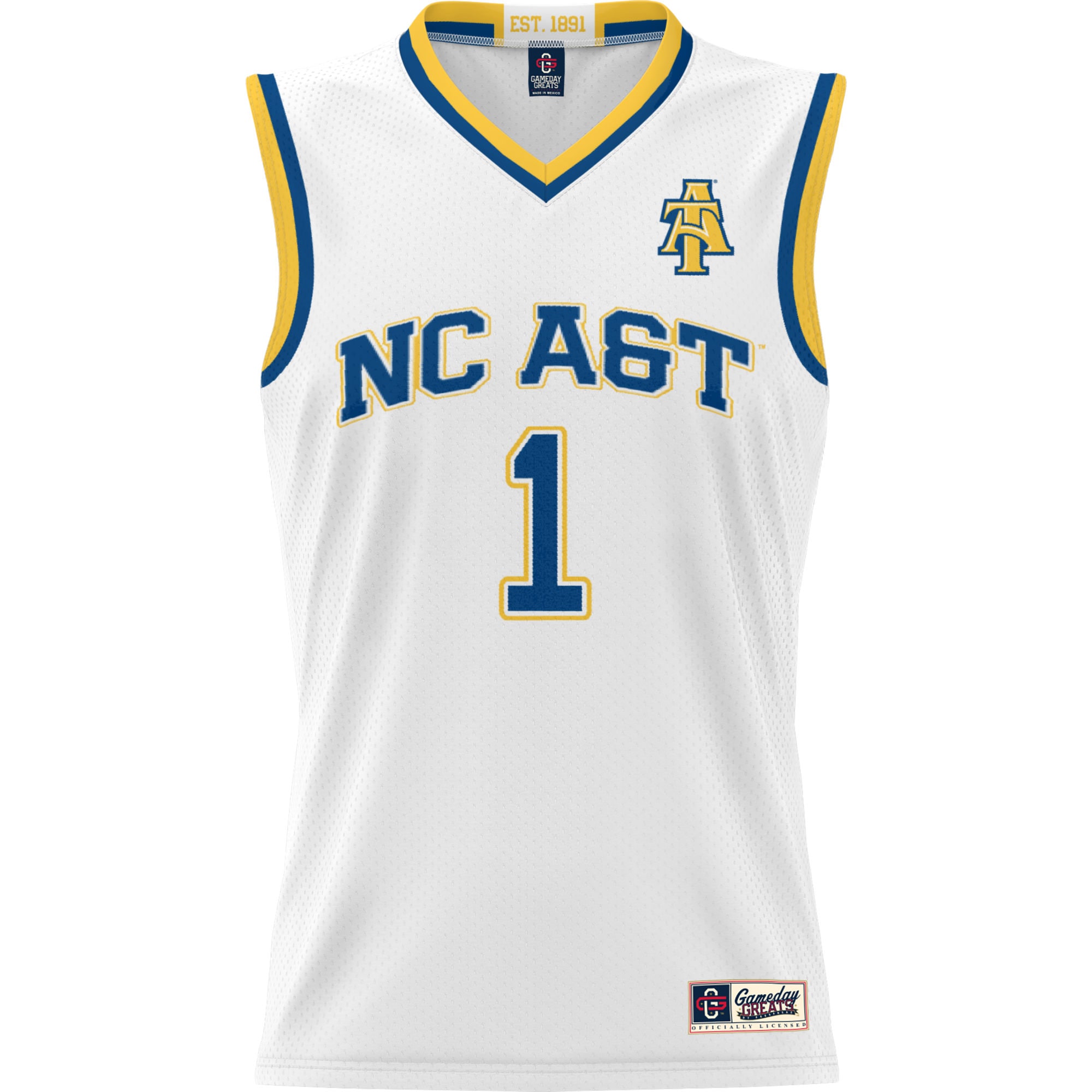 [DDG] North Carolina A&T Aggies GameDay Greats Youth Lightweight Basketball Jersey - White