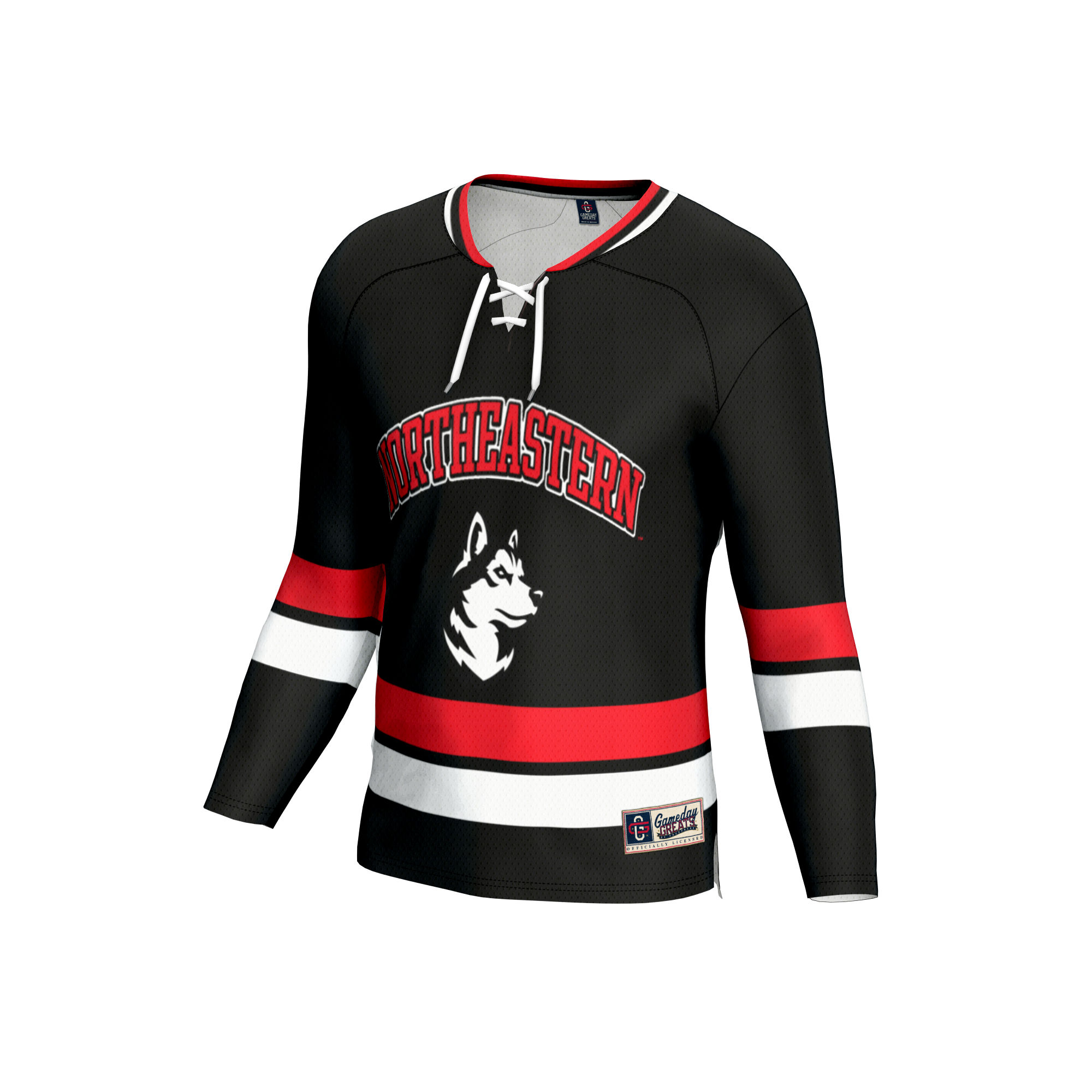 [DDG] Northeastern Huskies GameDay Greats Unisex Lightweight Men's Hockey Team Fashion Jersey - Black