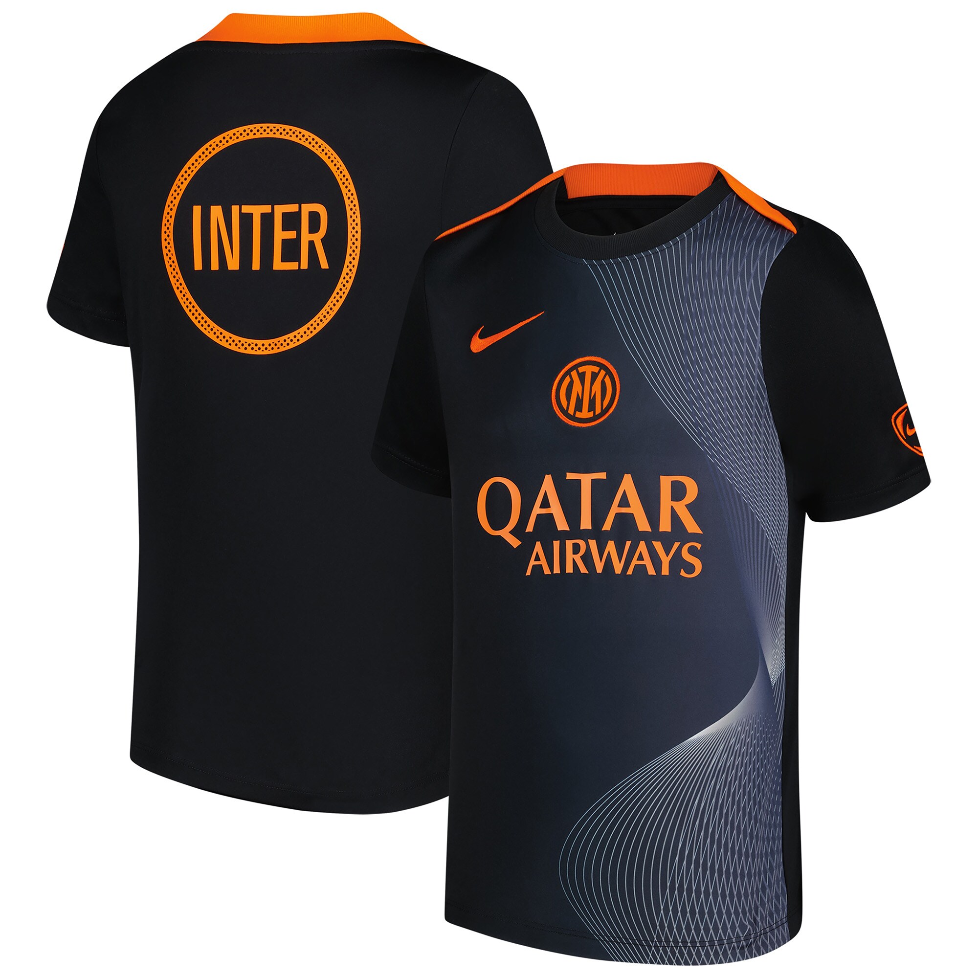 [SJH] Inter Milan Youth 2025/26 Third Academy Pro Pre-Match Dri-Fit Jersey Top - Black