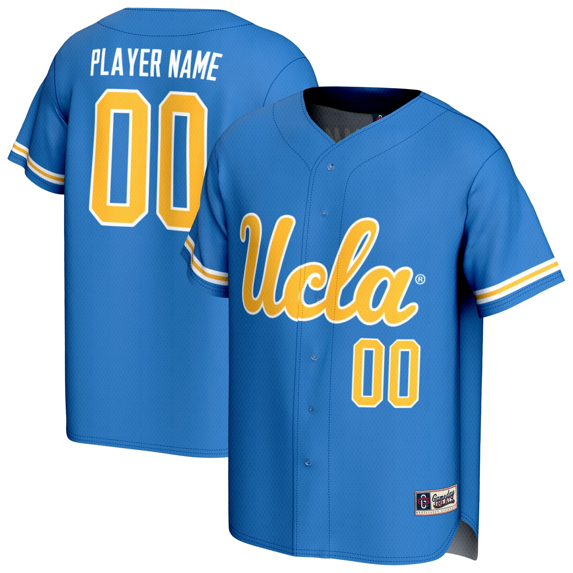 [NJP] UCLA Bruins GameDay Greats Youth NIL Pick-A-Player Lightweight Softball Fashion Jersey - Blue