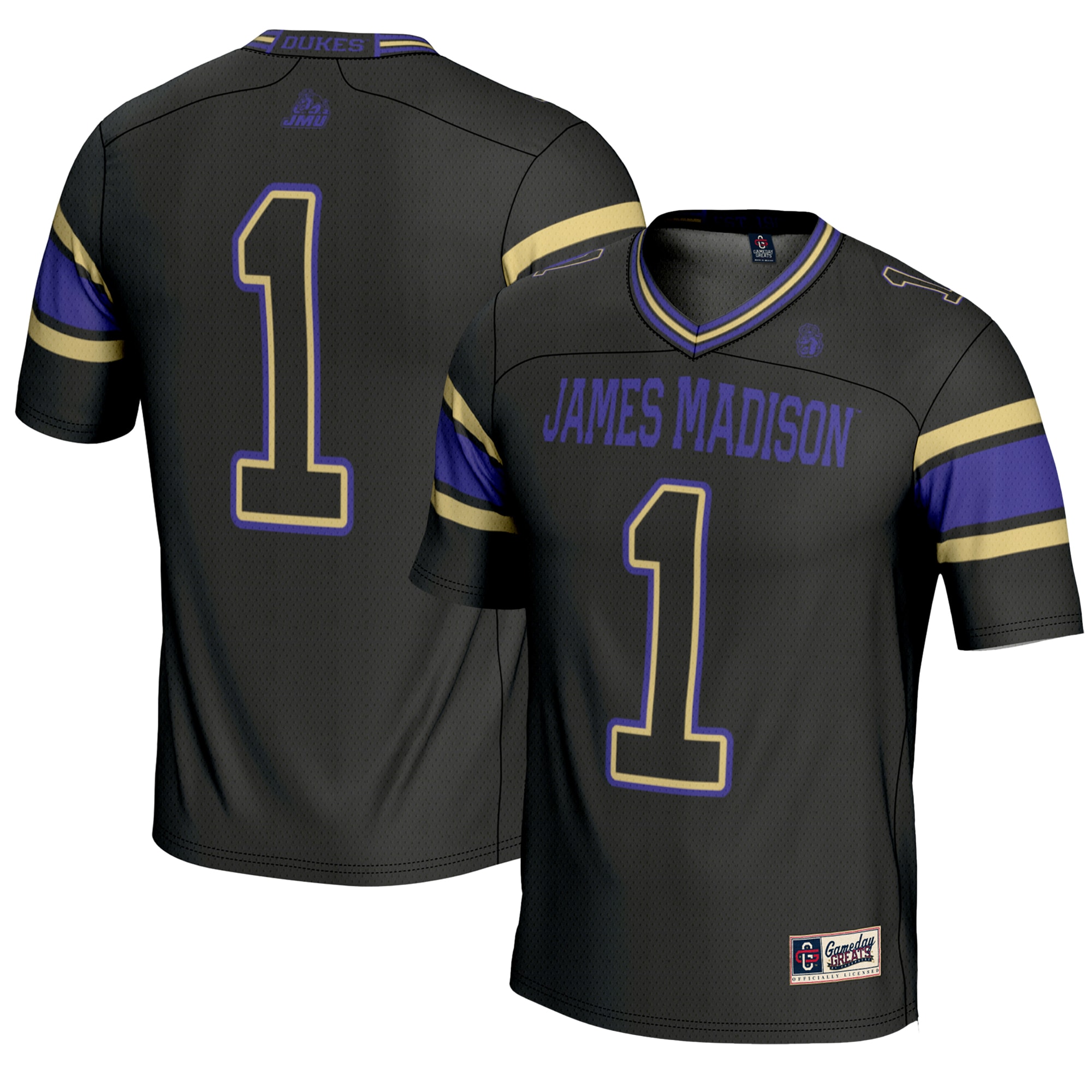 [NJP] James Madison Dukes GameDay Greats Endzone Football Jersey - Black
