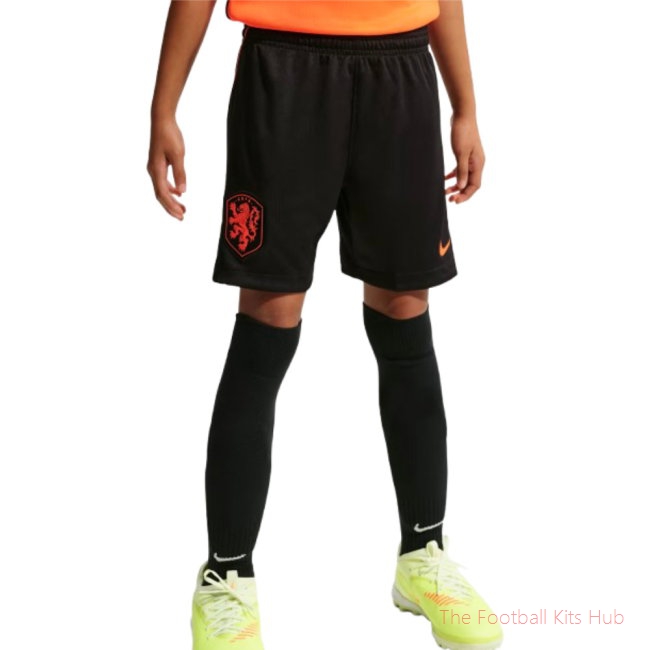 Netherlands National Team 2026 2027 Home Shorts (Black) Kids