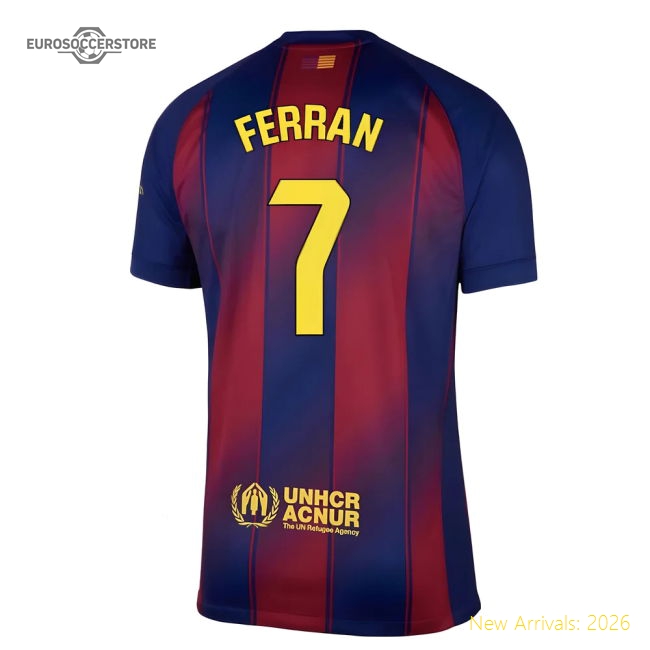 Best-Selling Authentic 2025-2026 Barcelona Home Shirt (Ferran 7)