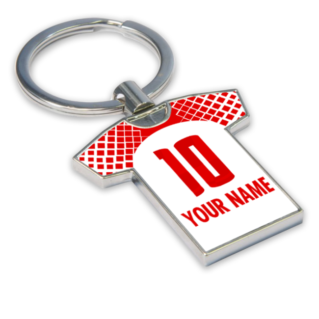 First-class Personalised Rb Leipzig Football Shirt Key Ring