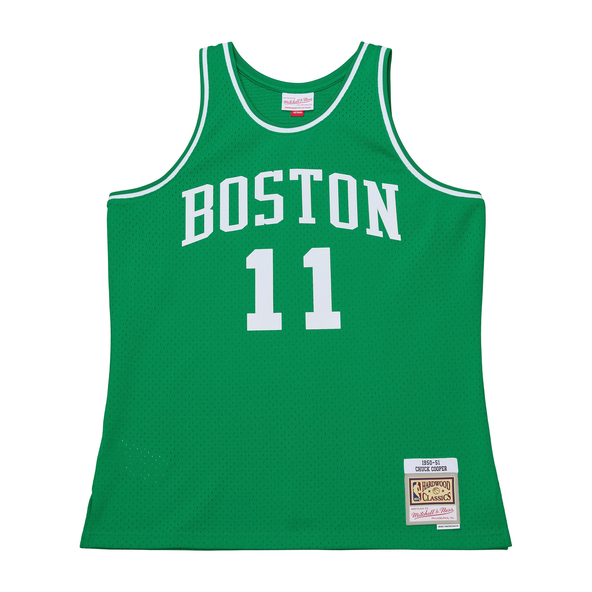 [LK] Chuck Cooper Boston Celtics 1950-51 Pioneers Swingman Jersey - Kelly Green