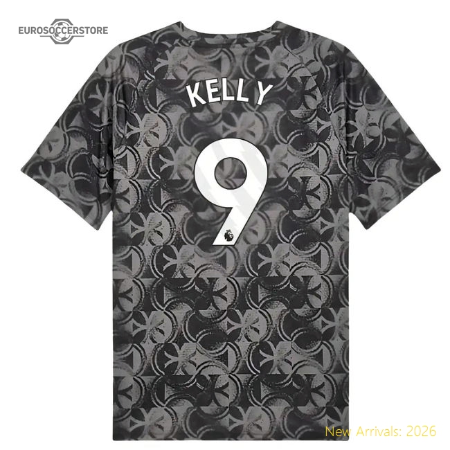 Top-Grade 2025-2026 Man City Warm Up Jersey Black Kelly 9
