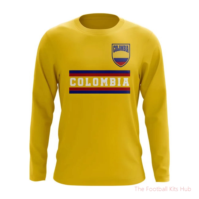 Colombia Core Football Country Long Sleeve T-Shirt (Yellow)