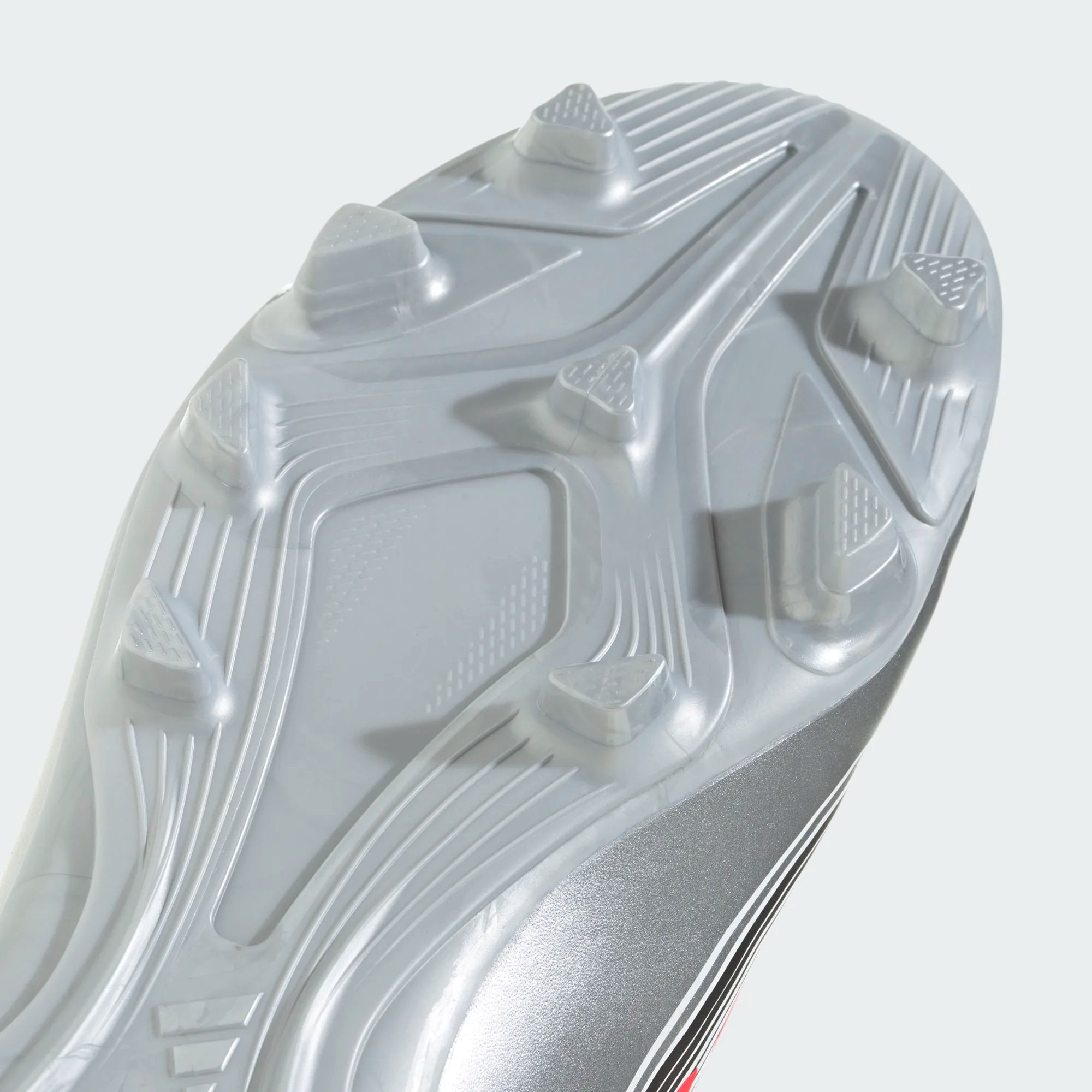 adidas Youth F50 Messi Club FG/MG Junior Soccer Cleats (White/Lucid Red/Silver Metallic)