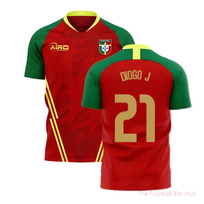 Portugal 2025-2026 Home Concept Football Kit (Airo) (DIOGO J. 21)