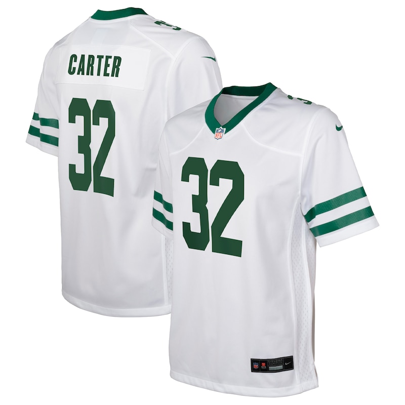 None Michael Carter New York Jets Football Franchise Game Jersey