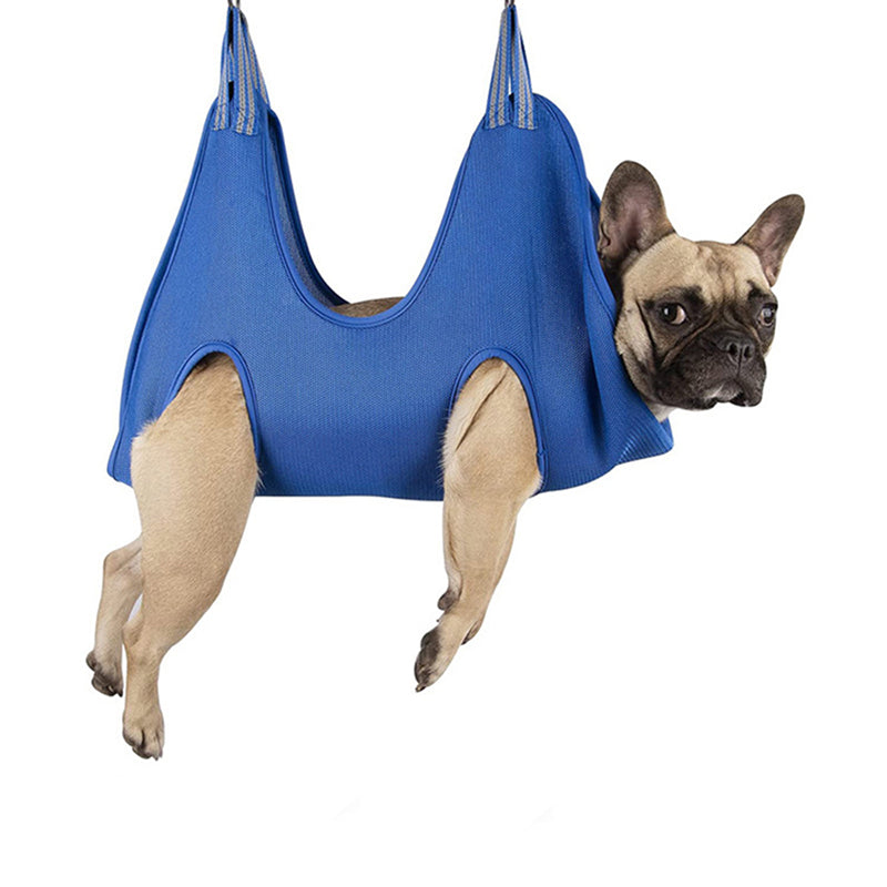 Comfortable Trendy Poshpup Frenchie Grooming Hammock for Home Use