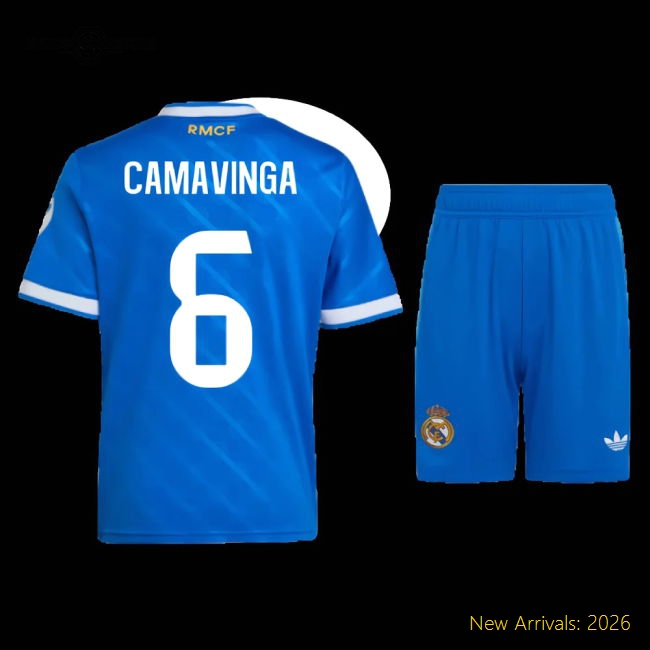 2025-2026 Football Team Mini Child-friendly Jersey Camavinga Aeroready