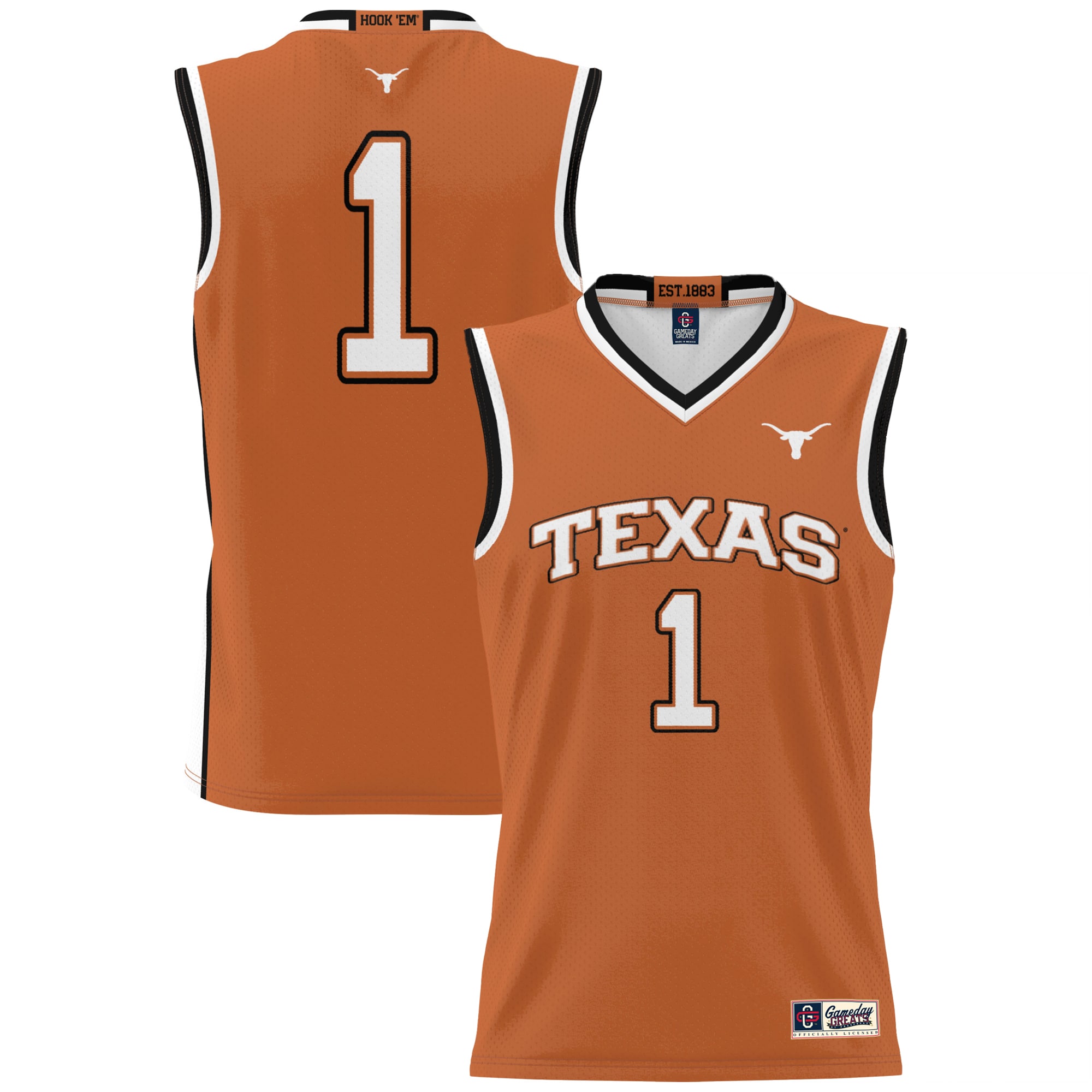 [NJP] Women's Texas Longhorns GameDay Greats Lightweight Collegiate Basketball Jersey - Texas Orange