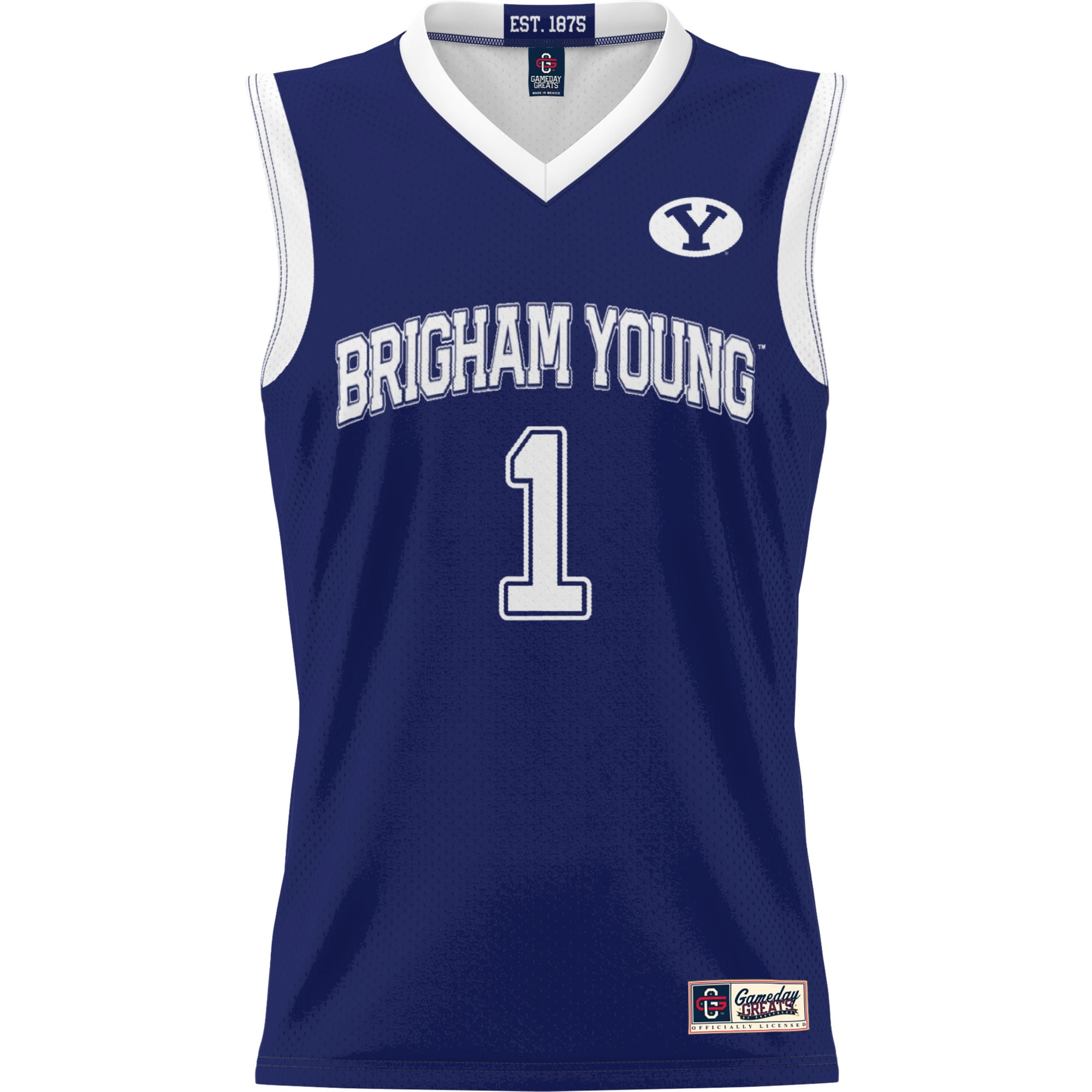 #1 BYU Cougars GameDay Greats Youth Lightweight Basketball Jersey - Navy