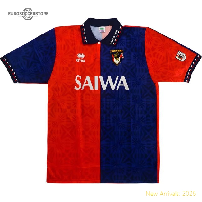 Genoa 1992-93 Home Kit Jersey (L) (Excellent) Serie A Football Wear