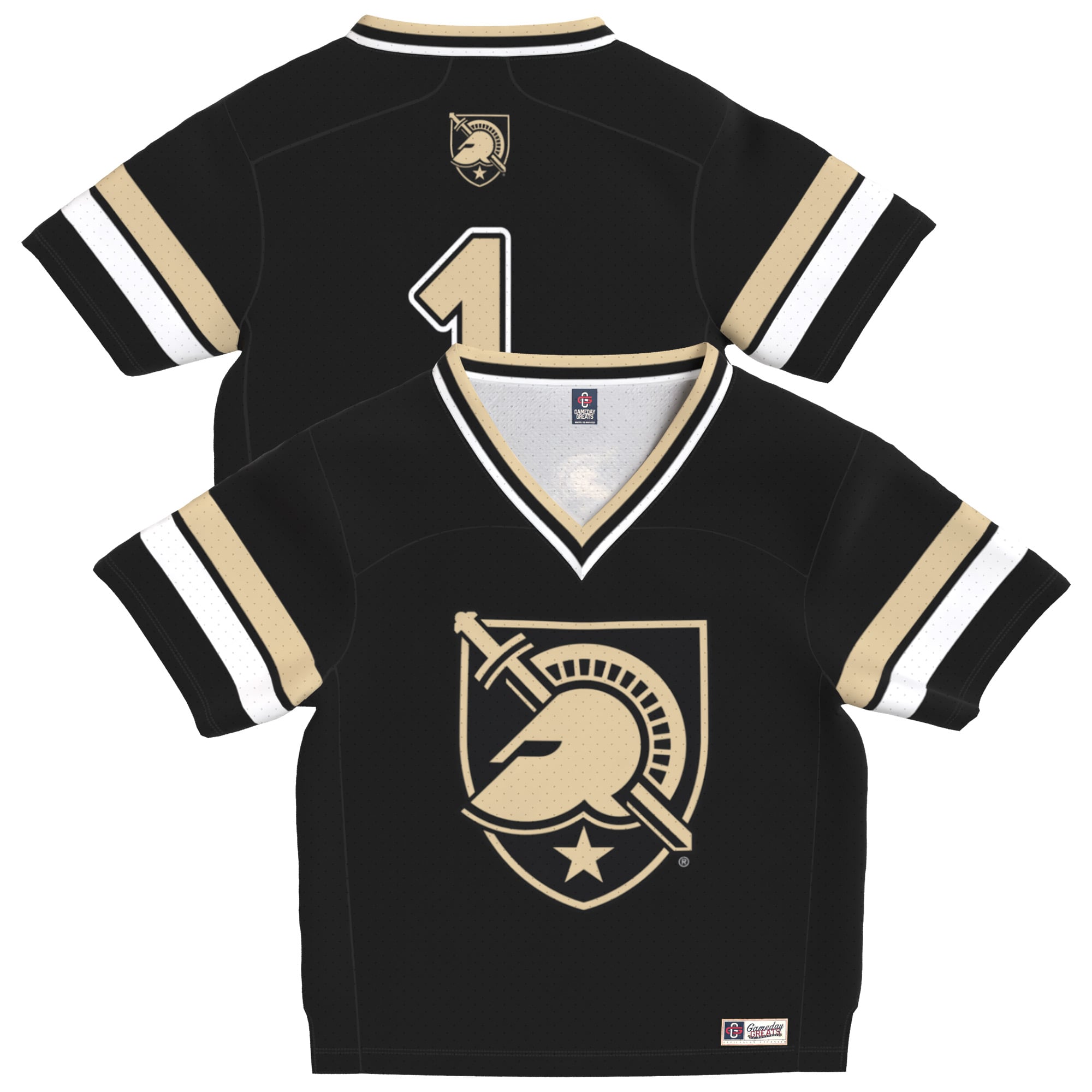 Toddler Black Army Black Knights Lightweight Collegiate Football Fashion Jersey