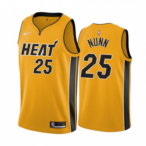 MIA Yellow M. Heat #25 NBA Jersey Basketball Jersey NBA Fan Apparel