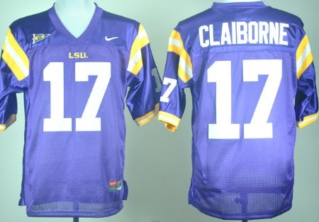 Men's LSU Tigers LA Purple 2024 premium Morris Claiborne #17 official