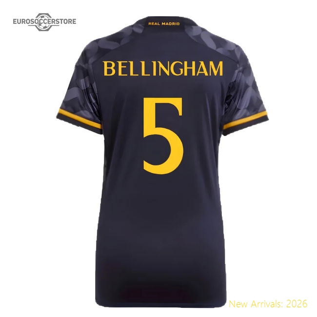 Genuine 2023-2024 Real Madrid Away Shirt (Ladies) (Bellingham 5)