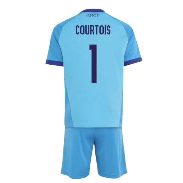 2026-2027 Real Madrid Away Goalkeeper Youth Kit (App Sky Rush) - Kids (Courtois 1)